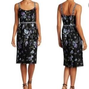Marchesa Notte Embroidered Dress